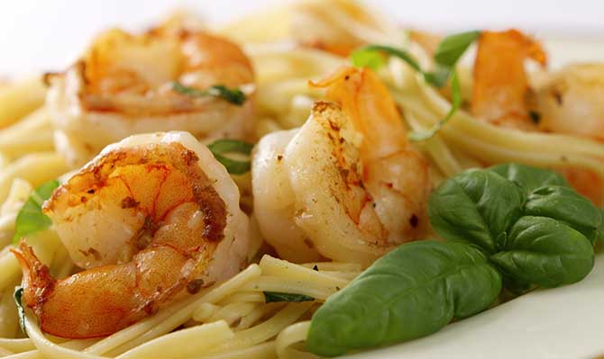 The Terrace Restaurant Prawn Linguini