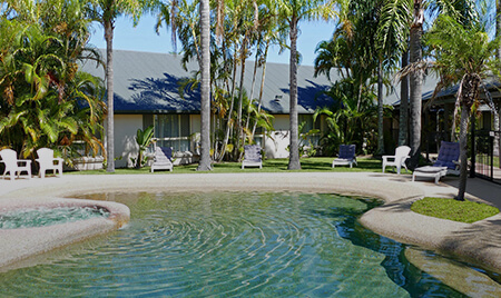 Pool and tropical gardens